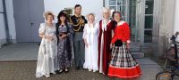 In historical costumes with the prince