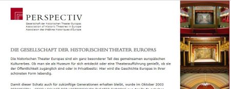 To PERSPECTIV - GESELLSCHAFT DER HISTORISCHEN THEATER EUROPAS